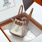 BIRKIN SHOULDER 29 IN GOLD  ÉCRU/BEIGE/FAUVE/ROSE POP/NOIR EMBROIDERY CANVAS - Image 3