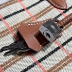 BIRKIN SHOULDER 29 IN GOLD  ÉCRU/BEIGE/FAUVE/ROSE POP/NOIR EMBROIDERY PLAID CANVAS - Image 5