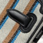 BIRKIN SHOULDER 29 IN BLACK  ÉCRU/NOIR/FAUVE/NOIR/BLEU ZANZIBAR EMBROIDERY CANVAS - Image 8