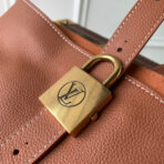 LOW KEY CABAS MM BAG 47 IN TAWNY BROWN GRAINED CALFSKIN - Image 5