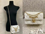 CC MINI 22 FLAP BAG IN WHITE CALFSKIN GOLD HARDWARE - Image 4