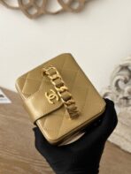 MINI VINTAGE COSMETIC BAG 11 IN CAPE PALLISER SHINY CALFSKIN GOLD HARDWARE - Image 9
