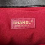 CC LARGE 33 HOBO SHOPPING BAG IN BLACK CALFSKIN - Image 6