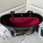 CC LARGE 33 HOBO SHOPPING BAG IN BLACK CALFSKIN - Image 10