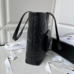 CC LARGE 33 HOBO SHOPPING BAG IN BLACK CALFSKIN - Image 8