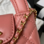 CC KELLY MINI SHOPPING BAG 12 IN DARK PINK CALFSKIN - Image 6
