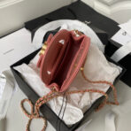 CC KELLY MINI SHOPPING BAG 12 IN DARK PINK CALFSKIN - Image 7