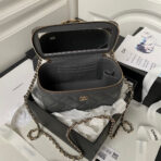CC MINI 17 CLUTCH WITH STRAP IN DARK GREY CALFSKIN - Image 8