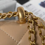 CC MINI 19 FLAP BAG IN DARK BEIGE CALFSKIN GOLD HARDWARE - Image 6