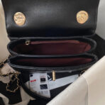 CC SMALL 20 FLAP BAG IN BLACK CALFSKIN WITH CHAIN - Image 5