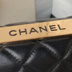 CC SMALL 20 FLAP BAG IN BLACK CALFSKIN WITH CHAIN - Image 4