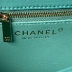 CC SMALL 20 FLAP BAG IN SAPPHIRE BLUE CALFSKIN WITH CHAIN - Image 6