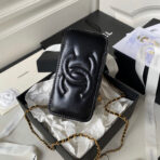 CC VANITY CASE 19 BLACK LAMBSKIN GOLD HARDWARE - Image 8