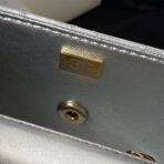 CC MINI 19 FLAP BAG IN SILVER METALLIC CALFSKIN WITH STRAP - Image 6