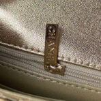 CC MINI 19 FLAP BAG IN GOLDEN METALLIC CALFSKIN WITH STRAP - Image 5