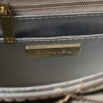 CC 20 FLAP BAG IN SILVER METALLIC CALFSKIN WITH STRAP - Image 7