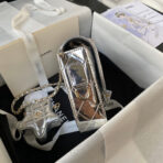CC 20 FLAP BAG IN SILVER METALLIC CALFSKIN WITH STRAP - Image 9