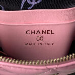 CC 16 CLASSIC CLUTCH WITH STRAP BAG IN LIGHT PINK LAMBSKIN - Image 8