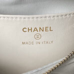 CC 20 CLUTCH BAG IN WHITE CALFSKIN WITH STRAP - Image 5