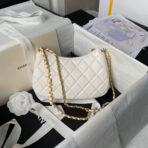 CC 20 CLUTCH BAG IN WHITE CALFSKIN WITH STRAP - Image 4