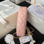 CC 20 CLUTCH BAG IN LIGHT PINK CALFSKIN WITH STRAP - Image 10