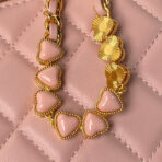 CC 20 CLUTCH BAG IN LIGHT PINK CALFSKIN WITH STRAP - Image 6