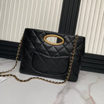 CLUTCH 34 IN BLACK SHEEPSKIN GOLD HARDWARE - Image 5