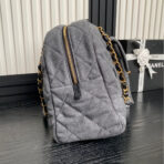 BOWLING BAG 44 IN SANTAS GRAY DENIM GOLD HARDWARE - Image 5