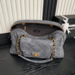 BOWLING BAG 44 IN SANTAS GRAY DENIM GOLD HARDWARE - Image 6