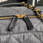 BOWLING BAG 33 IN SANTAS GRAY DENIM GOLD HARDWARE - Image 3