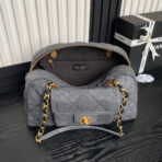BOWLING BAG 33 IN SANTAS GRAY DENIM GOLD HARDWARE - Image 7