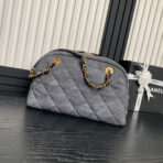 BOWLING BAG 33 IN SANTAS GRAY DENIM GOLD HARDWARE - Image 8