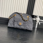 BOWLING BAG 33 IN SANTAS GRAY DENIM GOLD HARDWARE - Image 2