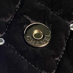 FLAP BAG 23 ATTACHED DIAMOND IN BLACK VELVET GOLD HARDWARE - Image 6