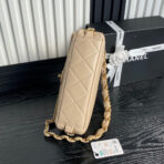 MEDIUM FLAP BAG 26 IN AKAROA BEIGE CALFSKIN GOLD DOUBLE C THICK CHAIN - Image 6