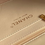 MEDIUM FLAP BAG 26 IN AKAROA BEIGE CALFSKIN GOLD DOUBLE C THICK CHAIN - Image 4