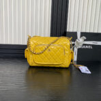CAMERA BAG 24 IN MIMOSA YELLOW SHINY CALFSKIN GOLD CHAIN - Image 2