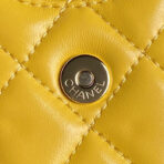 CAMERA BAG 24 IN MIMOSA YELLOW SHINY CALFSKIN GOLD CHAIN - Image 6