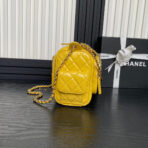 CAMERA BAG 24 IN MIMOSA YELLOW SHINY CALFSKIN GOLD CHAIN - Image 8