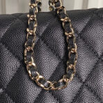 HOBO BAG 21 IN BLACK GRAINED CALFSKIN GOLD HARDWARE - Image 3