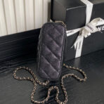 HOBO BAG 21 IN BLACK GRAINED CALFSKIN GOLD HARDWARE - Image 6