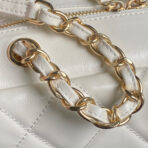 BOWLING BAG 29 IN OFF-WHITE CALFSKIN GOLD HARDWARE - Image 4