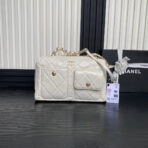 BOWLING BAG 29 IN OFF-WHITE CALFSKIN GOLD HARDWARE - Image 2