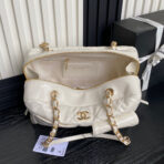 BOWLING BAG 29 IN OFF-WHITE CALFSKIN GOLD HARDWARE - Image 5