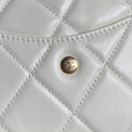 BOWLING BAG 29 IN OFF-WHITE CALFSKIN GOLD HARDWARE - Image 7