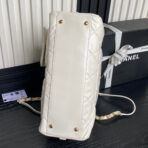 BOWLING BAG 29 IN OFF-WHITE CALFSKIN GOLD HARDWARE - Image 8