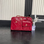 BOWLING BAG 29 IN RED CALFSKIN GOLD HARDWARE - Image 2