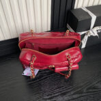BOWLING BAG 29 IN RED CALFSKIN GOLD HARDWARE - Image 7