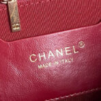 BOWLING BAG 29 IN RED CALFSKIN GOLD HARDWARE - Image 4