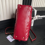 BOWLING BAG 29 IN RED CALFSKIN GOLD HARDWARE - Image 9